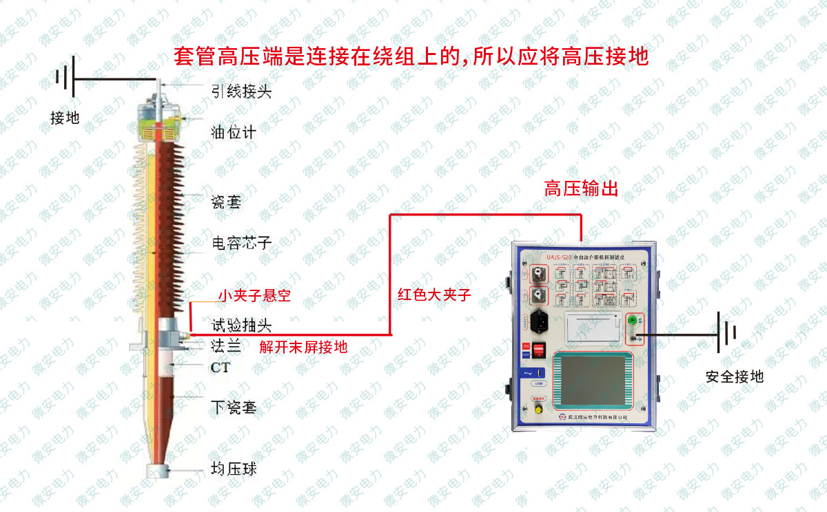 变压器套管介质损耗反接法接线图