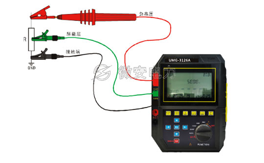 5000V_数字绝缘电阻测试仪接线图