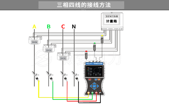 三相相位伏安表三相四线接线图